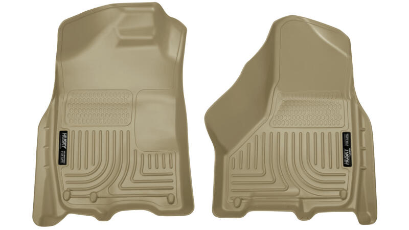 Dodge Ram 3500 Floor Mats - Front - Husky Liners - WeatherBeater - Tan - `09-`10